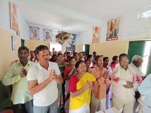 Men & women at a UCC gram sabha meeting | Photo: Krishan Murari, ThePrint