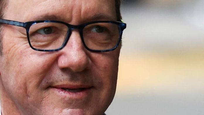 Actor Kevin Spacey looks on outside the Southwark Crown Court on the day of his trial over charges related to allegations of sex offences, in London | File Photo: Reuters