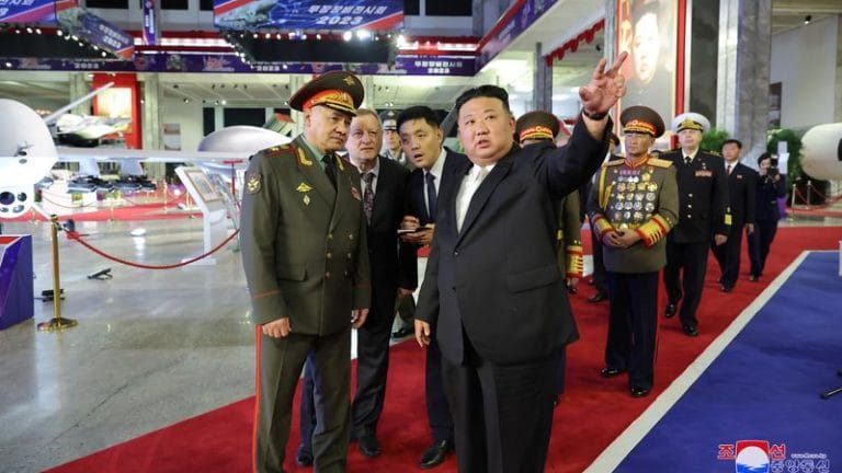 North Korea’s Kim Jong Un meets Russia’s defence minister Sergei Shoigu, reports KCNA