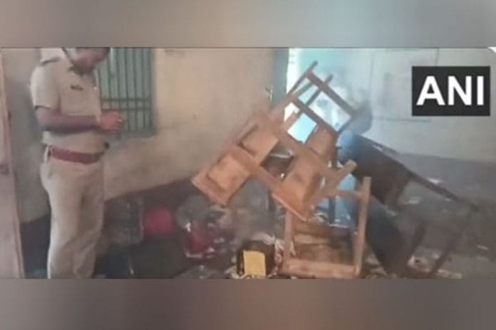 Polling booth vandalised, ballot papers set on fire in Coochbehar | Twitter/ @ani_digital