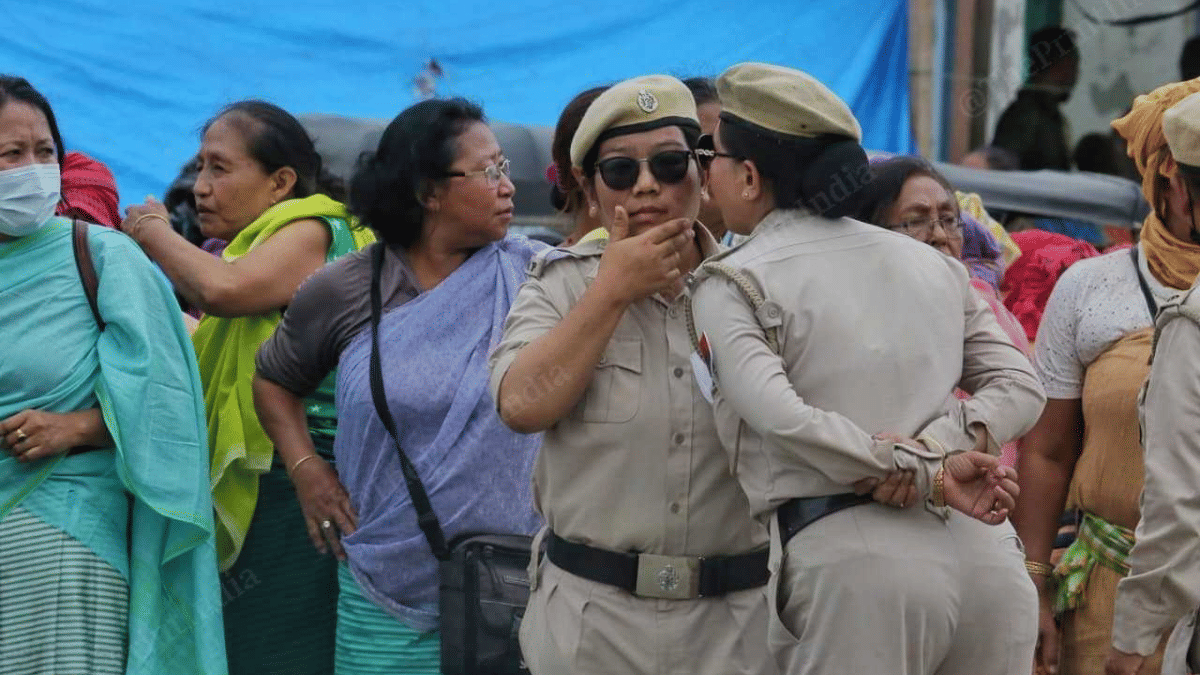 Meira Paibis out on a road in Imphal | Praveen Jain | ThePrint