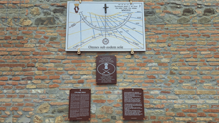 The V.C Yeshwant Ghadge Sundial Memorial was unveiled at Montone in Perugia, Italy Saturday | Photo: Twitter/@IndiainItaly