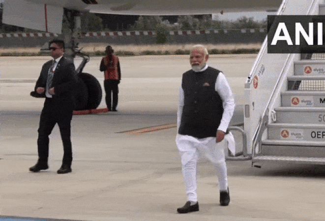 PM Narendra Modi arrives in France, welcomed by French PM Elisabeth Borne at Paris airport