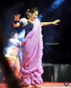 Gautami Patil perfoms in a frilly, colourful saree | Photo: Instagram/official_gautami941__