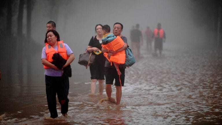 Rescue efforts doubled in China’s Zhuozhou as Typhoon Dokshuri causes havoc
