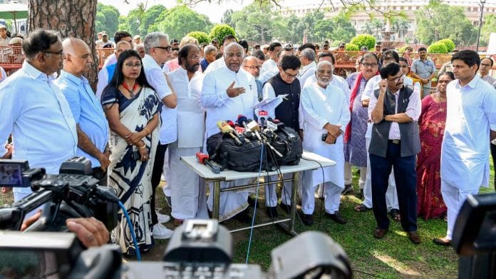 INDIA alliance leaders gather for a press conference | Reuters
