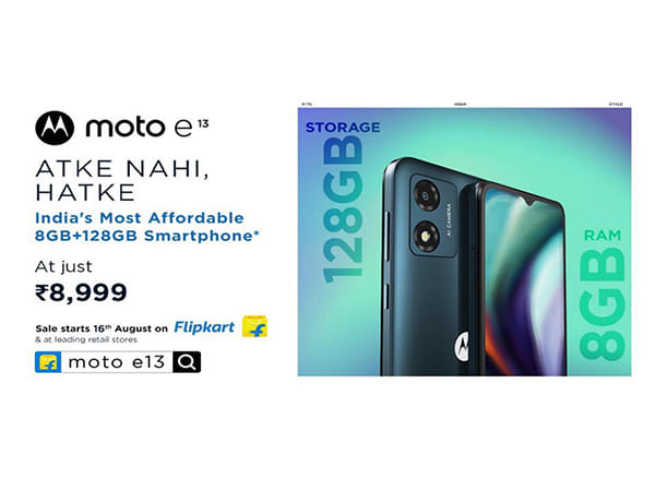 Motorola launches moto e13 with 8GB RAM and 128GB storage making it India’s Most Affordable Smartphone with this memory configuration at just Rs. 8,999
