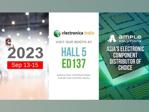 Ample Solutions to Debut at electronica India 2023 - Hall 5 Booth ED137