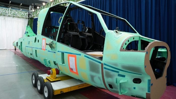 Fuselage of an AH-64E Apache attack helicopter | By special arrangement