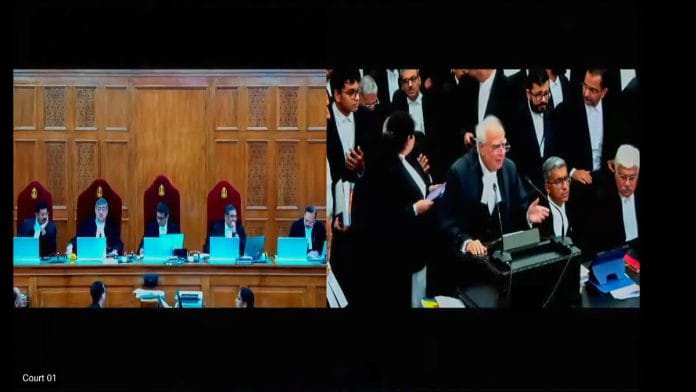 Kapil Sibal arguing before Constitutional Bench, Wednesday | ANI