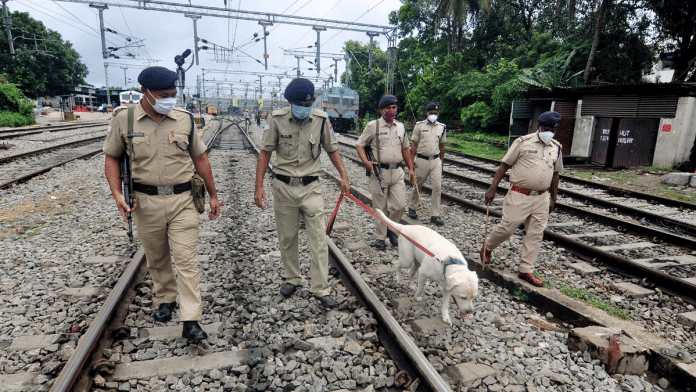 Railway Police Force (RPF) personnel in Guwahati | Representational image | ANI