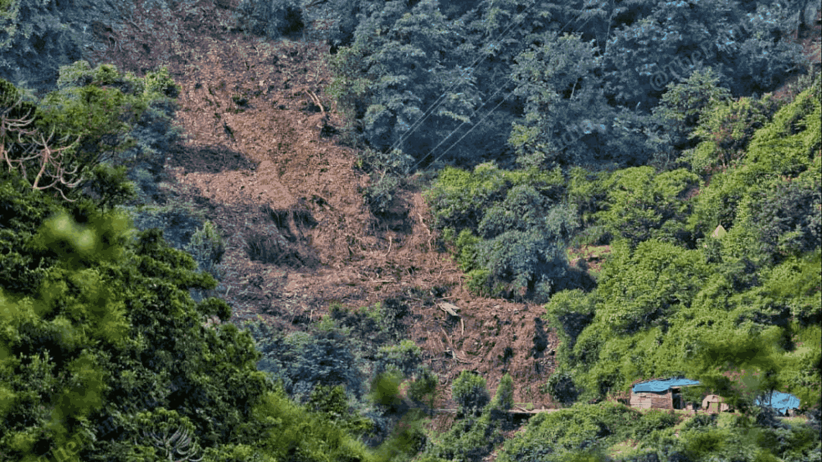 The brown patch is where the family's house stood | Praveen Jain | ThePrint