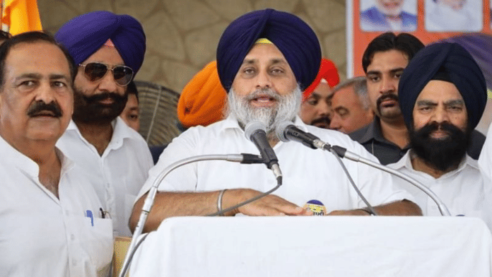 File photo of Sukhbir Singh Badal | Photo: Chitleen Sethi | ThePrint
