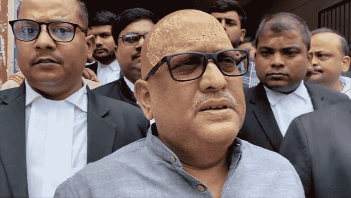 File photo of new UP Congress chief Ajay Rai speaking to the media | ThePrint