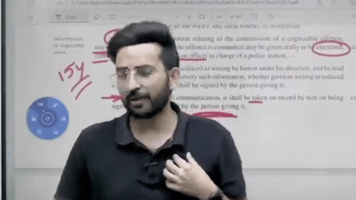 A screen grab from Karan Sangwan's video | Source: Twitter