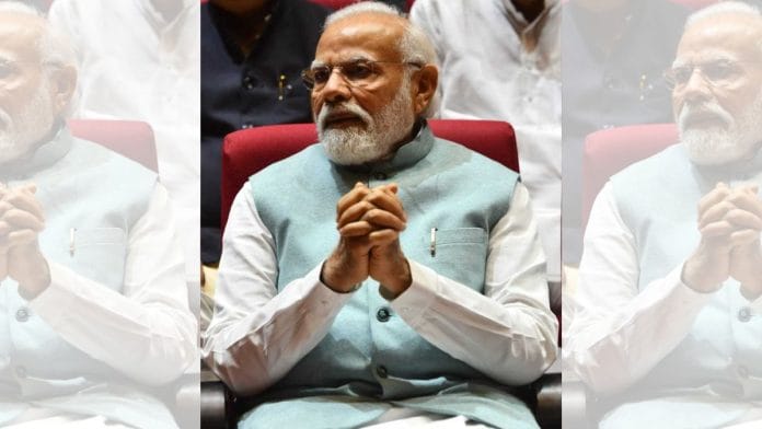 PM Modi at the BJP parliamentary party meeting | Photo: Praveen Jain/ThePrint