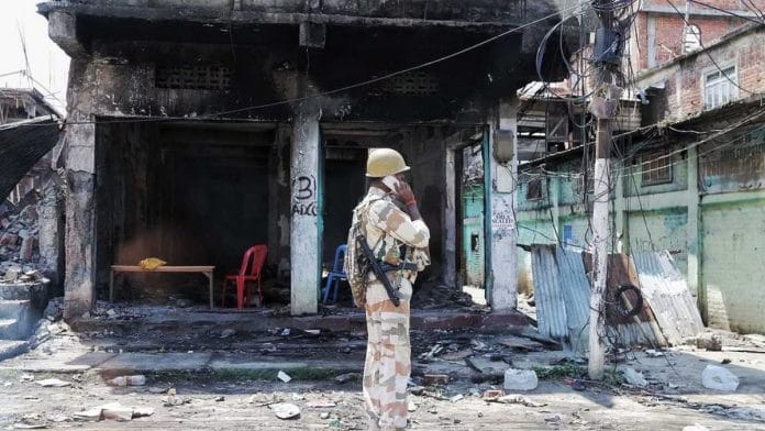 One of several burnt and hollowed out properties in the hill district of Churachandpur | Suraj Singh Bisht | ThePrint