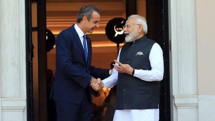 PM Modi holds bilateral meeting with his Greek counterpart Mitsotakis | ANI