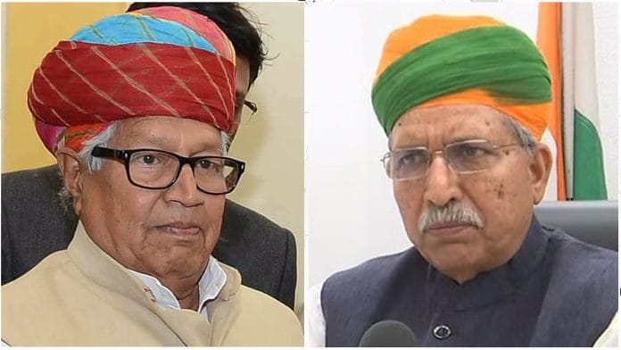 Kailash Meghwal (left) and Arjun Ram Meghwal | Photo: ANI/Wikipedia