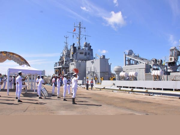 Indian Naval Ship ‘Nireekshak’ arrives at Trincomalee Port in Sri Lanka