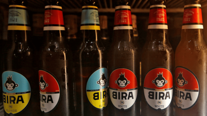 Bira beer bottles are pictured at a liquor store in Mumbai | Reuters file