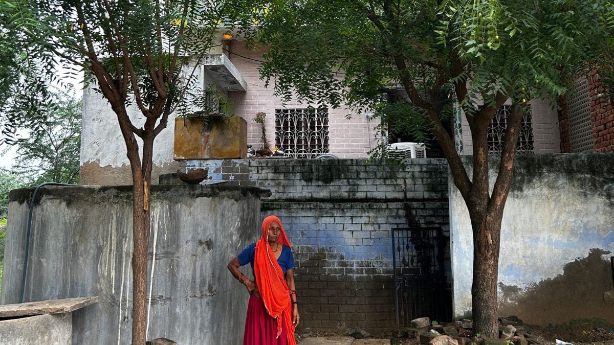 Bhanwari Devi at her house in Bhateri. She came to live here with her husband, Mohan Lal Prajapat, at the age of 15 | Photo: Jyoti Yadav | ThePrint