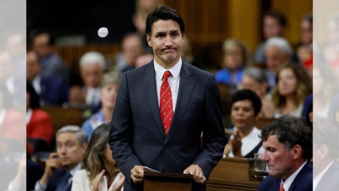 Canadian Prime Minister Justin Trudeau speaking in the House of Commons in Ottawa on 18 September, 2023 | REUTERS/Blair Gable