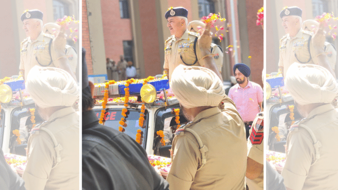 AIG Gurmeet Chauhan being given a send off as Tarn Taran SSP | By special arrangement