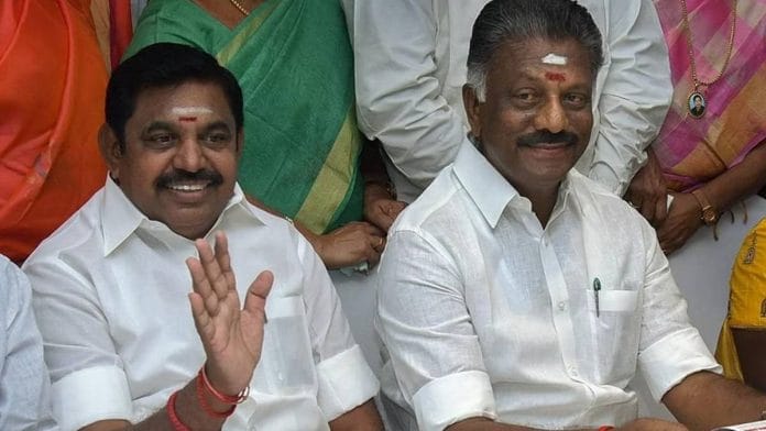 Edappadi K Palaniswami (left) with O Panneerselvam | Photo: PTI