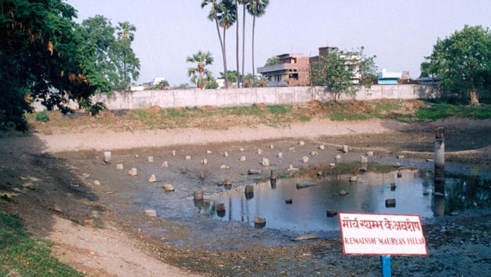 Remains of Mauryan Pillars | Photo: By special arrangement | Credit: Skand Manjul