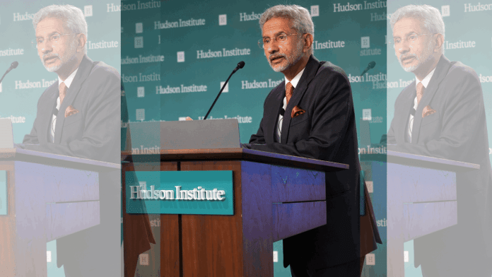 External Affairs Minister S Jaishankar addresses a gathering at the Hudson Institute, in Washington, D.C., Friday | ANI