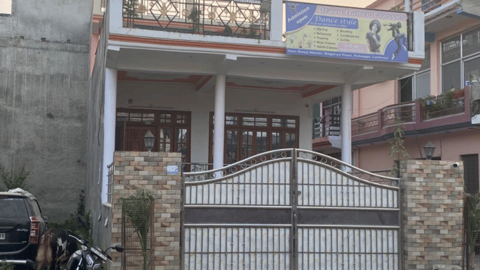 The house of Union minister Kaushal Kishore in Dubagga area where the incident happened | Shikha Salaria| ThePrint