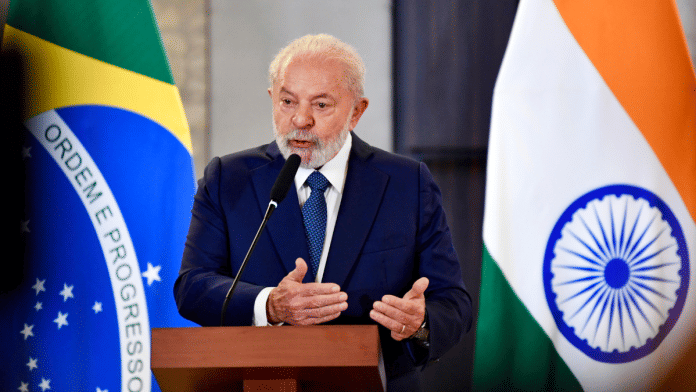 Brazil President Luiz Inácio Lula da Silva during a press conference in New Delhi | ANI file