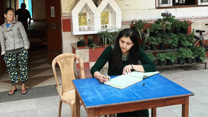 File photo of Pari Bishnoi at an old age home in Ranipool, Sikkim | Facebook: Pari Bishnoi