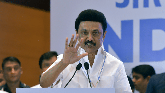 File photo of Tamil Nadu Chief Minister M.K Stalin at the meeting of the INDIA alliance in Mumbai | ANI