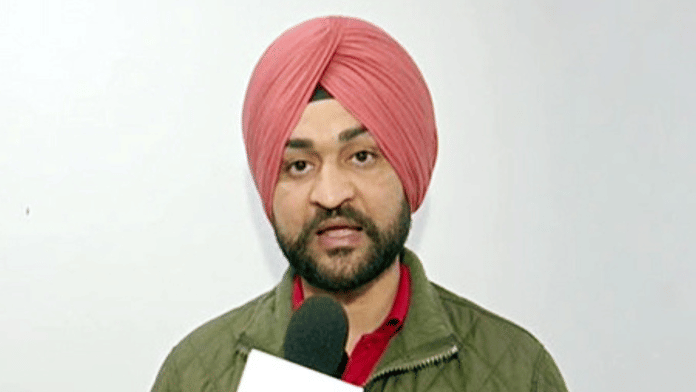 File photo of Haryana minister Sandeep Singh speaking to the media | ANI