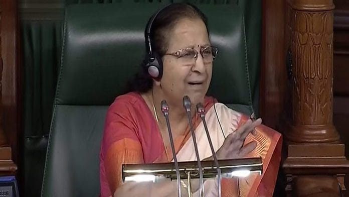 File photo of Sumitra Mahajan | PTI