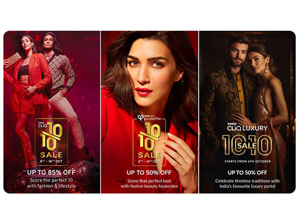 Tata CLiQ, Tata CLiQ Luxury, and Tata CLiQ Palette celebrate the festive season with their flagship sale event 10.10