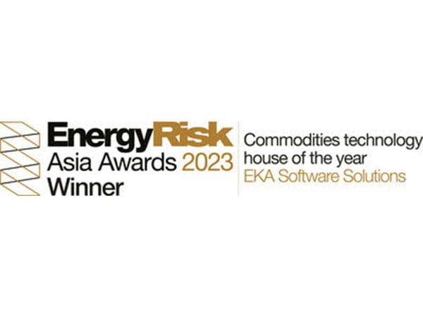 Eka wins the accolade of 'Commodities Technology House of the Year' by Energy Risk Asia Awards 2023