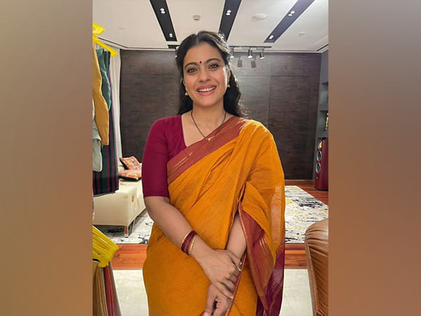 Kajol celebrates first day of Navratri in orange saree
