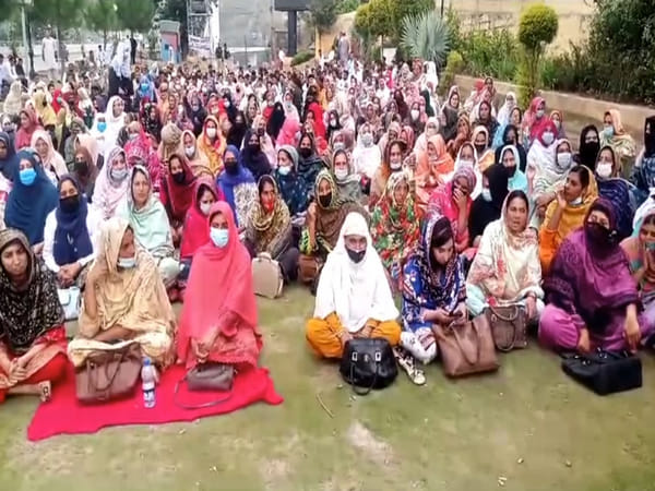 PoK: Women health workers protest seeking regularisation, timely payment of salaries