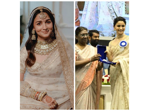 Alia Bhatt makes strong fashion statement at National Film Awards, wears her wedding saree