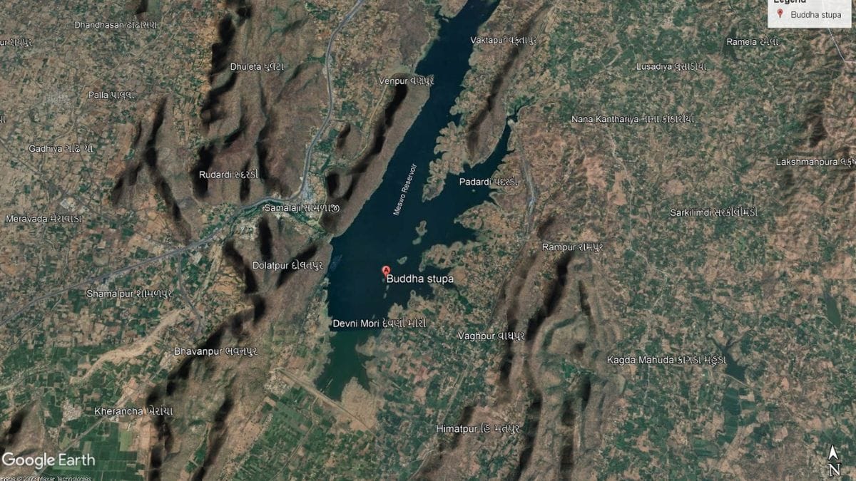 Devnimori is currently located in the middle of a reservoir | by special arrangement 