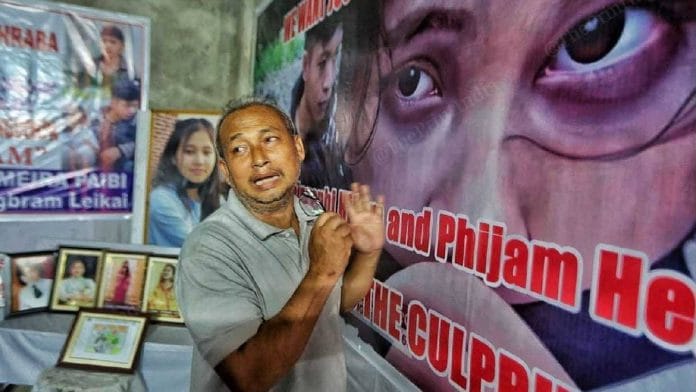 Hijam Kulajit, father of Hijam Linthoingambi, in Imphal | Photo: Praveen Jain/ThePrint