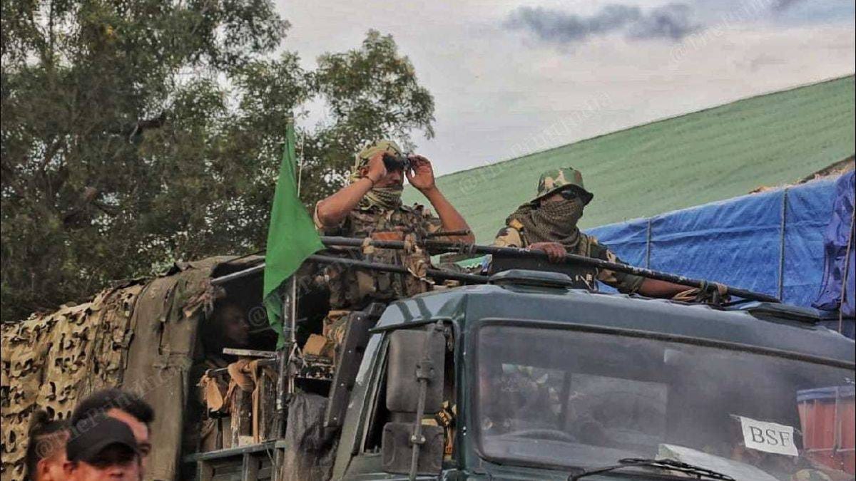 Securities forces on their way to Imphal-Churachanpur road | Photo: Praveen Jain, ThePrint