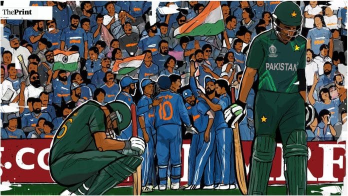 India-Pakistan cricket rivalry | Illustration: Soham Sen | ThePrint