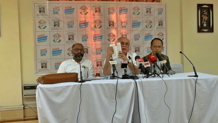 Former Union minister and Congress leader Jairam Ramesh addressed mediapersons in Aizawl | Isaac Zoramsanga | ThePrint