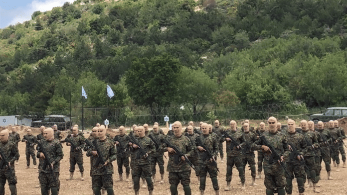 File photo of Hezbollah fighters at a training exercise in southern Lebanon | Commons
