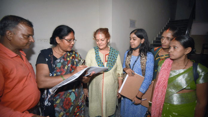 File photo of officials collecting data for caste-based census in Bihar | ANI