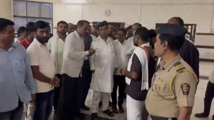 Screengrab of Congress leader Ashok Chavan at hospital in Nanded | Pic credit: X/@AshokChavanINC